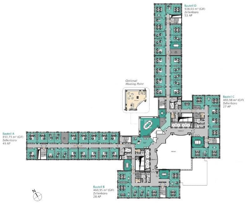 Regelgeschoss Zellenbüro