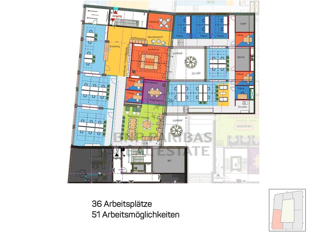 1. OG, BE 3, ca. 724,81 m² Ausbaubeispiel 1