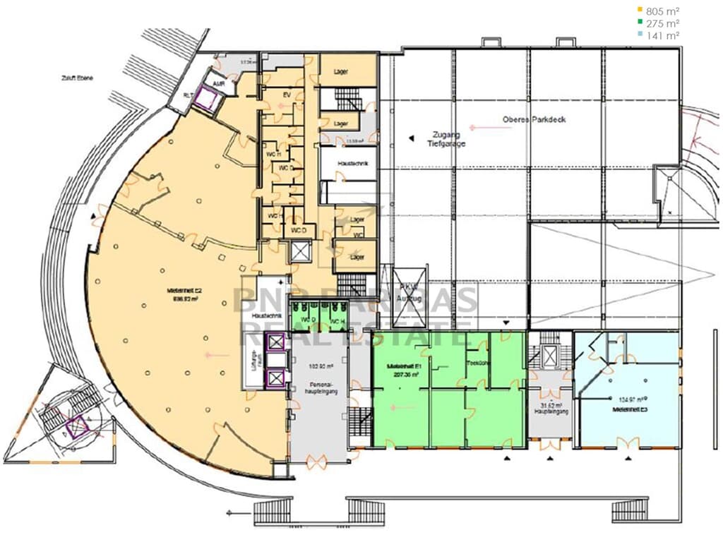 EG, gesamt ca. 1.221,00 m²