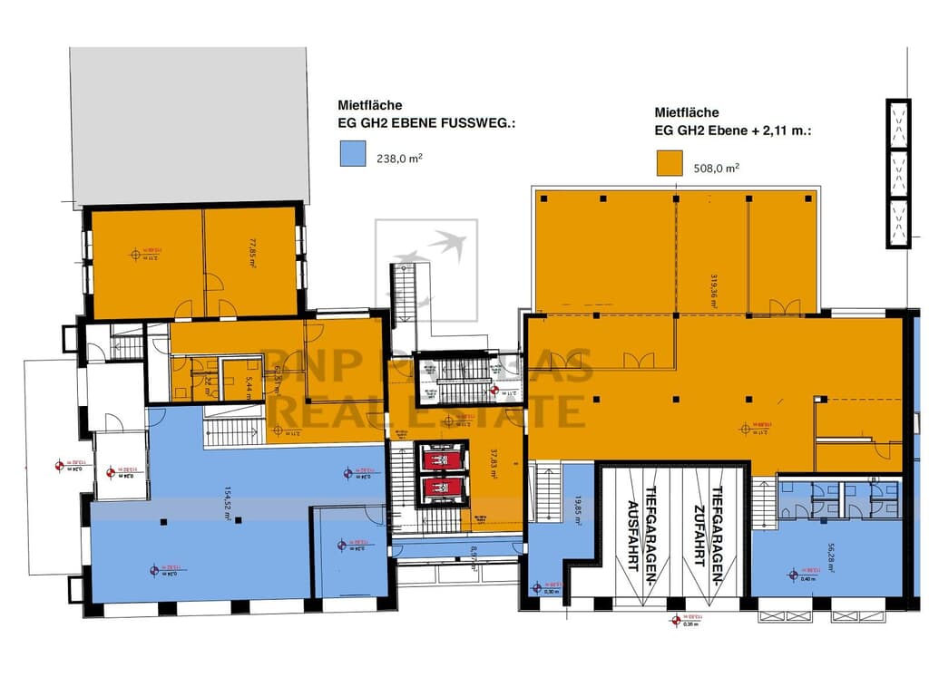 EG, 0.1 ca. 238,00 m² und 0.2, ca. 508,00 m²
