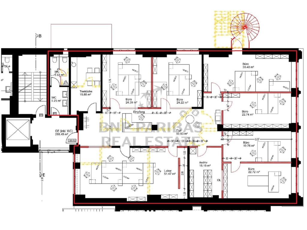 1. OG, B 01, ca. 288,45 m²