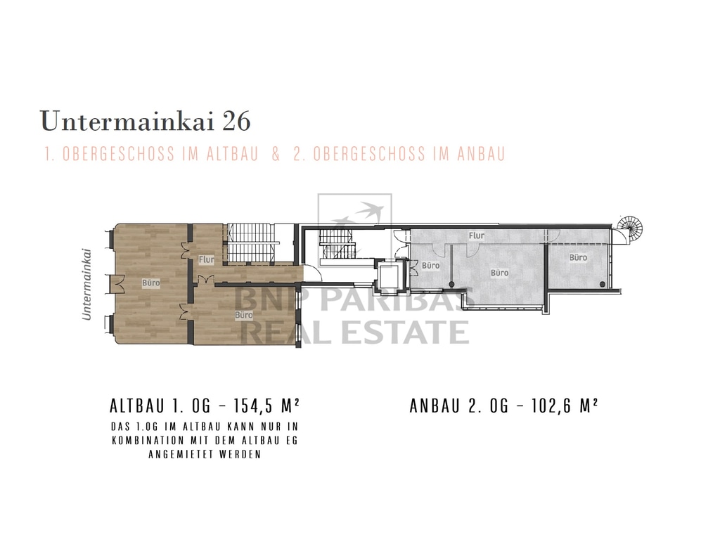 01.OG Altbau + 02.OG Anbau - Untermainkai 26