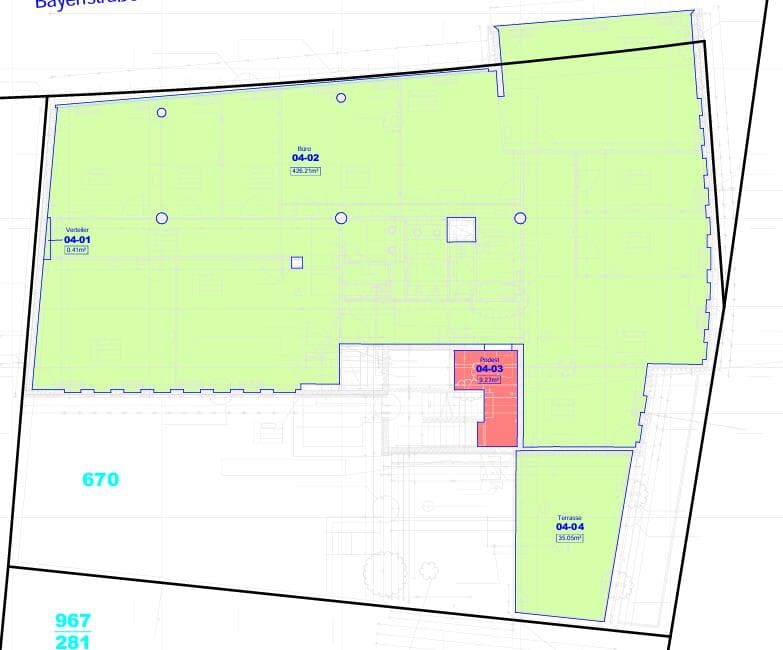 Grundriss 4.OG mit Terrasse
