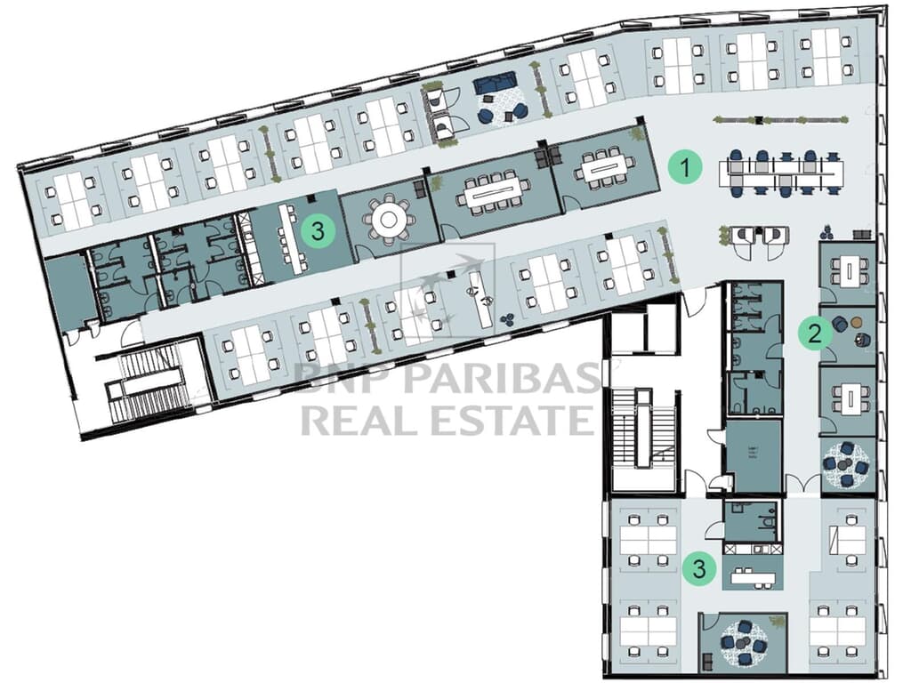 BT1, Sektor B, Regelgeschoss, ca. 963,00 m²