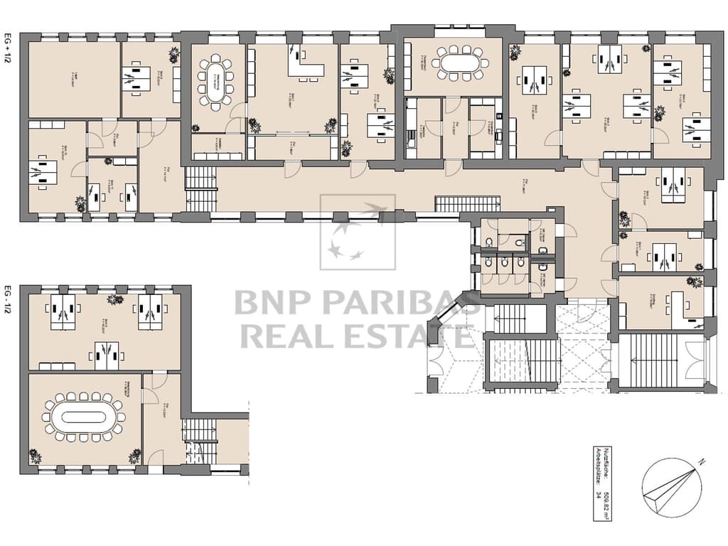EG + 1. OG, ca. 509,82 m²