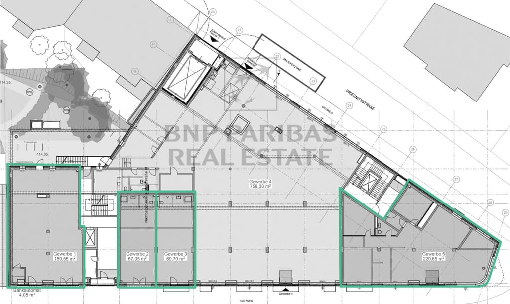 Grundriss EG 4 Einheiten gesamt ca. 516,95 m²