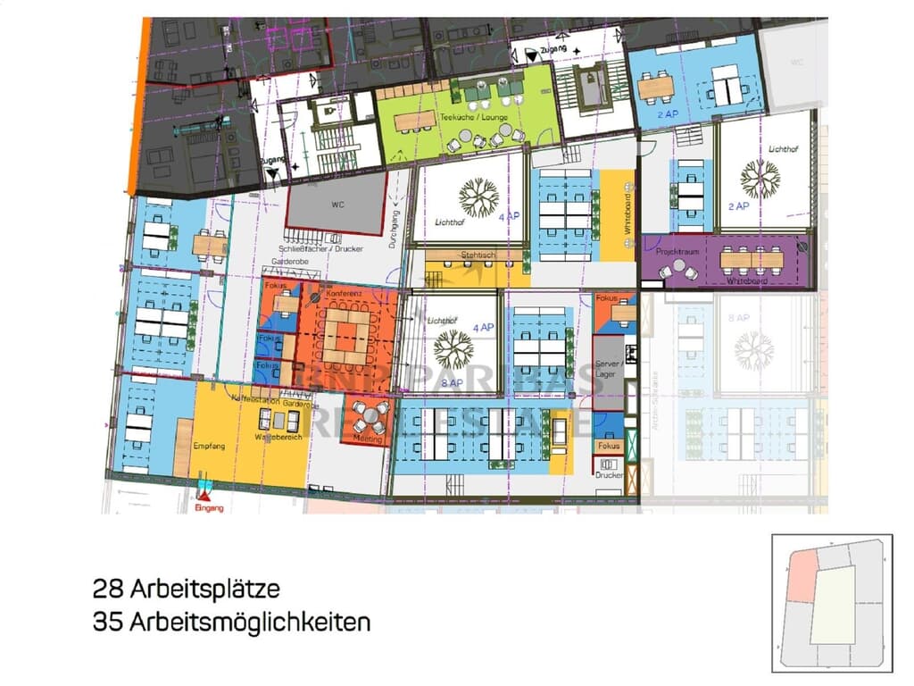1. OG, BE 1, ca. 703,54 m², Ausbaubeispiel 1