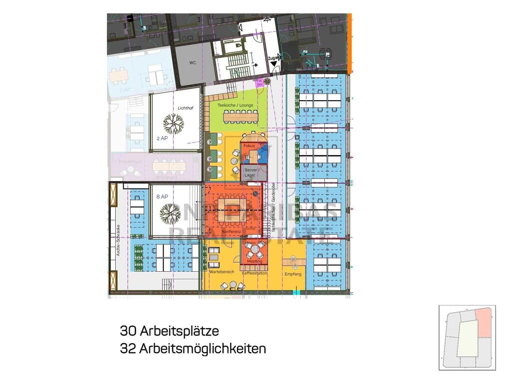 1. OG, BE 2, ca. 548,23 m², Ausbaubeispiel 1
