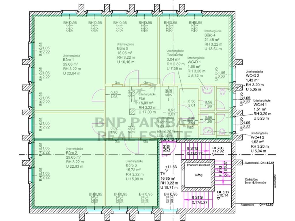Regelgeschoss Turm, ca. 150,00 m²