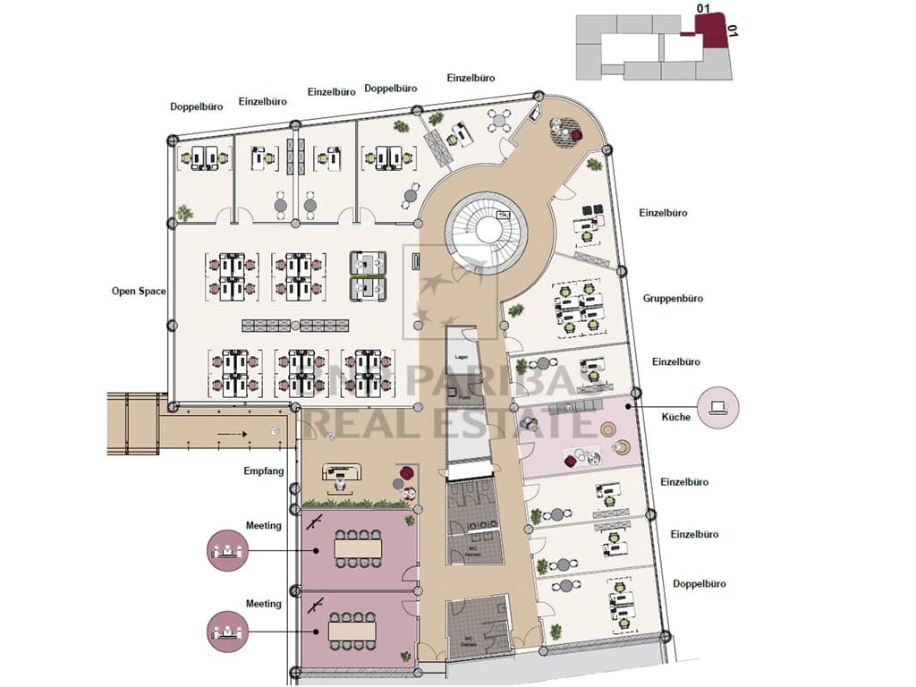 2. OG, ca. 1.100,00 m²