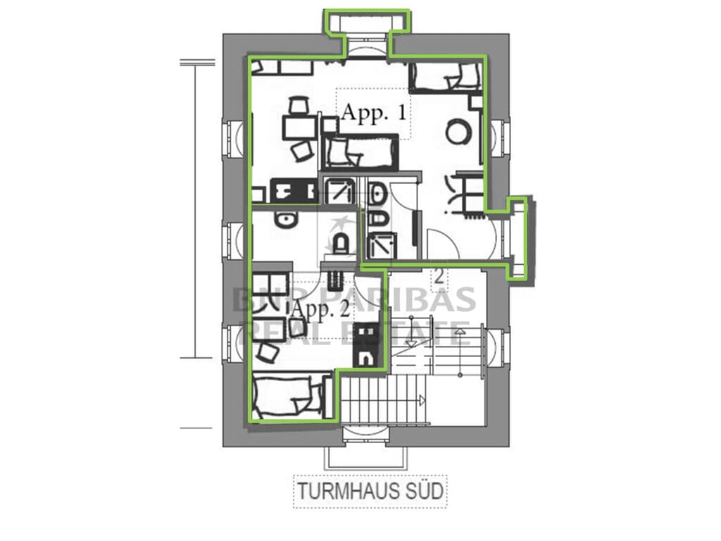 1. OG, ges. ca. 63,00 m²