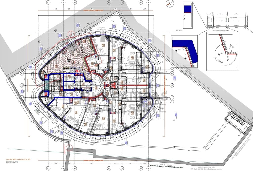 Grundriss EG Rheintower