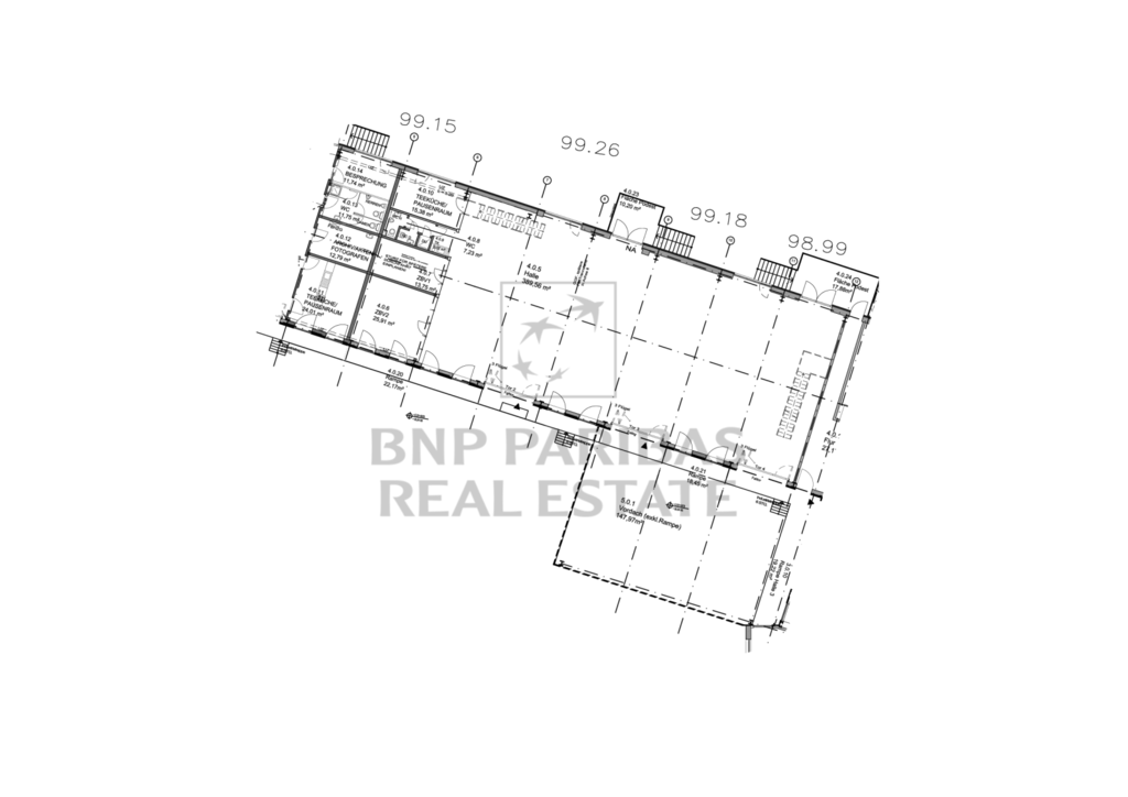 Grundriss Halle 4 EG + OG