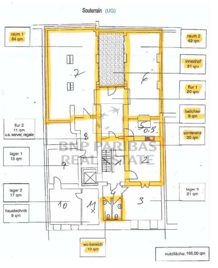 Grundriss Souterrain UG
